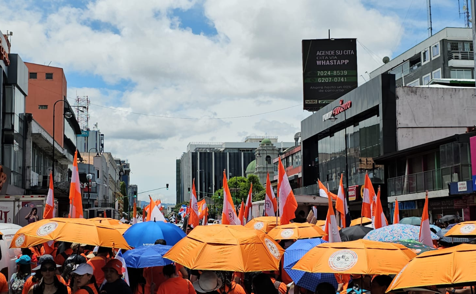La marcha de los trabajadores tomó San José