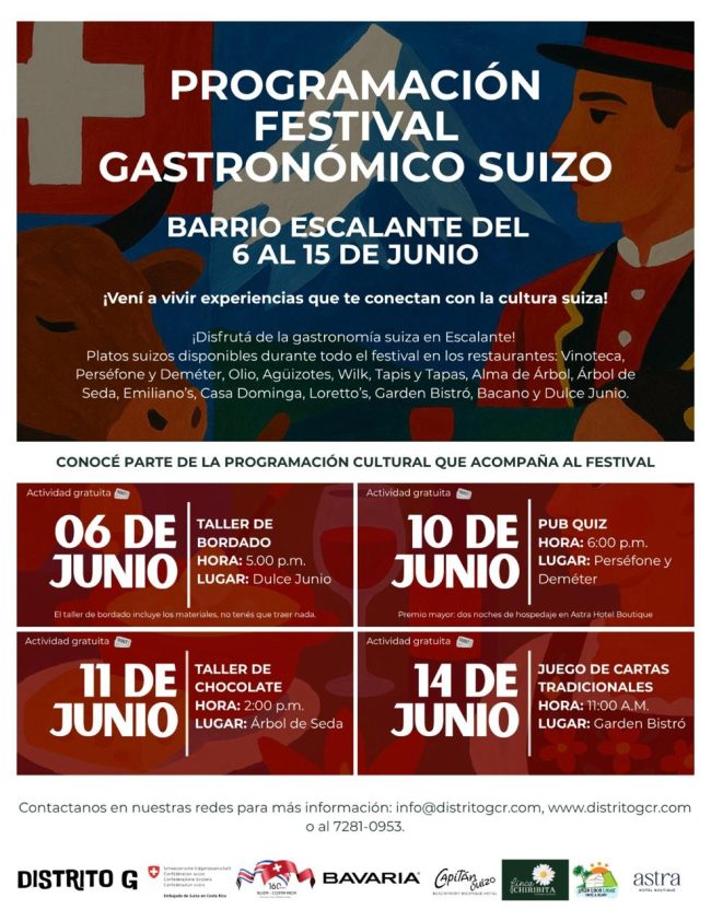 Festival Gastronómico Suizo en Barrio Escalante