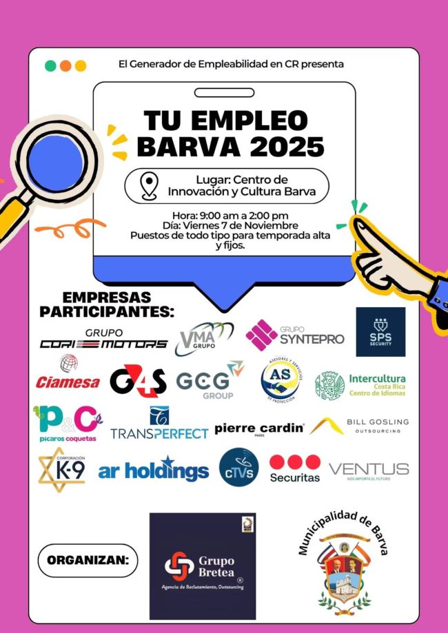 Feria de empleo, Tu Empleo Barva 2025.