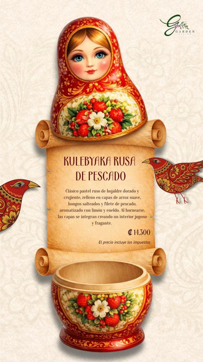 Receta de Kulebyaka rusa de pescado. Fotografía: Distrito G