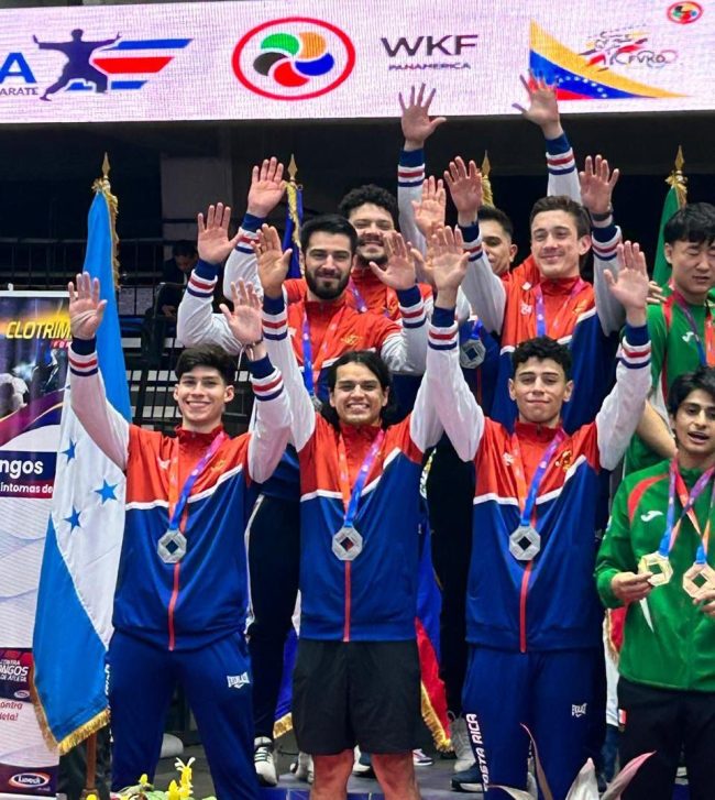 Karatecas costarricenses. Fotografía: Comité Olímpico Nacional de Costa Rica