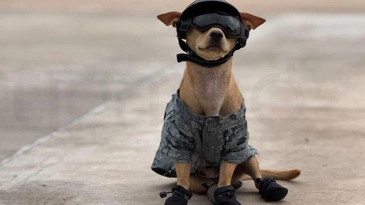 Un pequeño Chihuahua se convirtió en miembro de la Guardia Nacional de México
